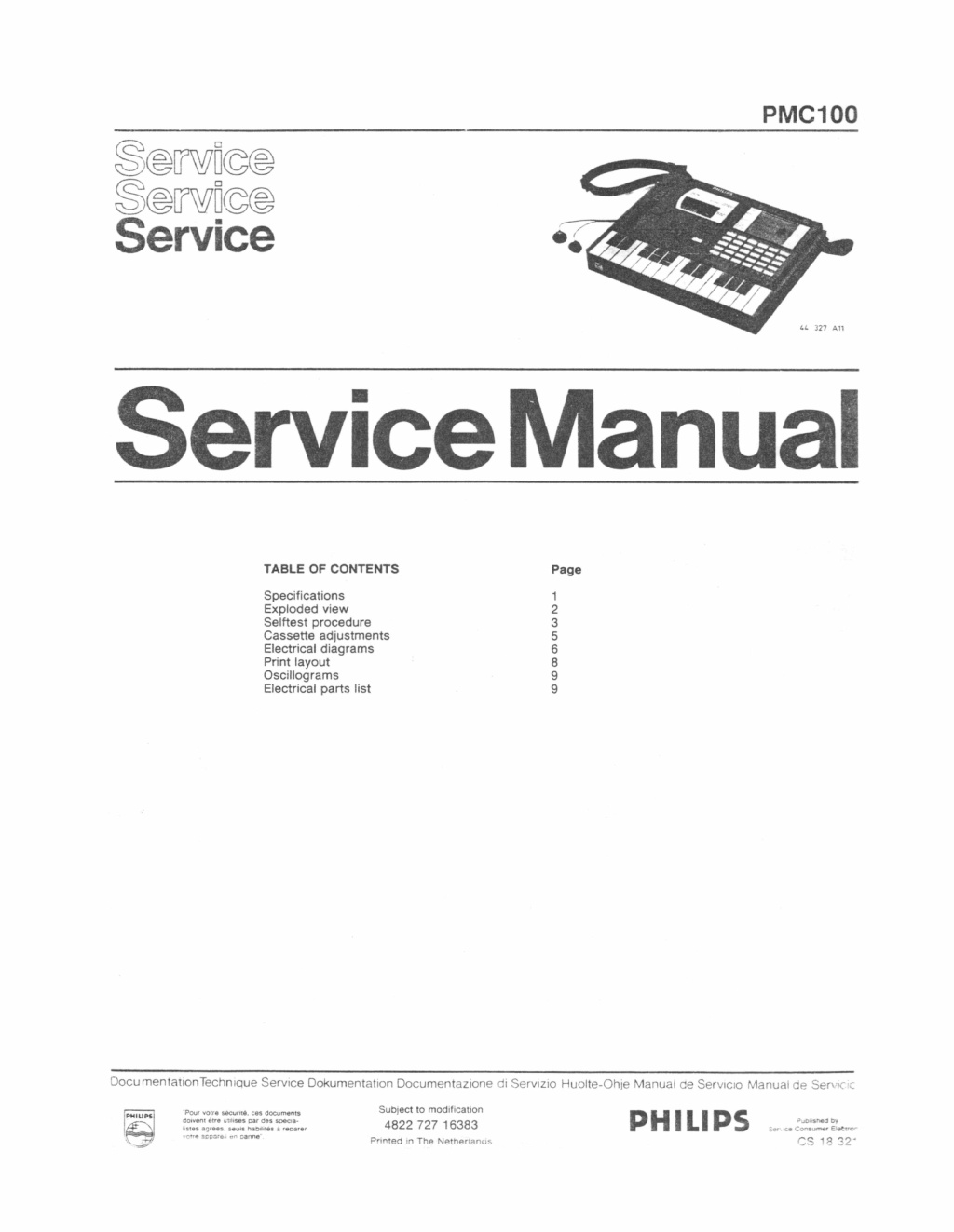 Première page de PCM100 SERVICE MANUAL ocr