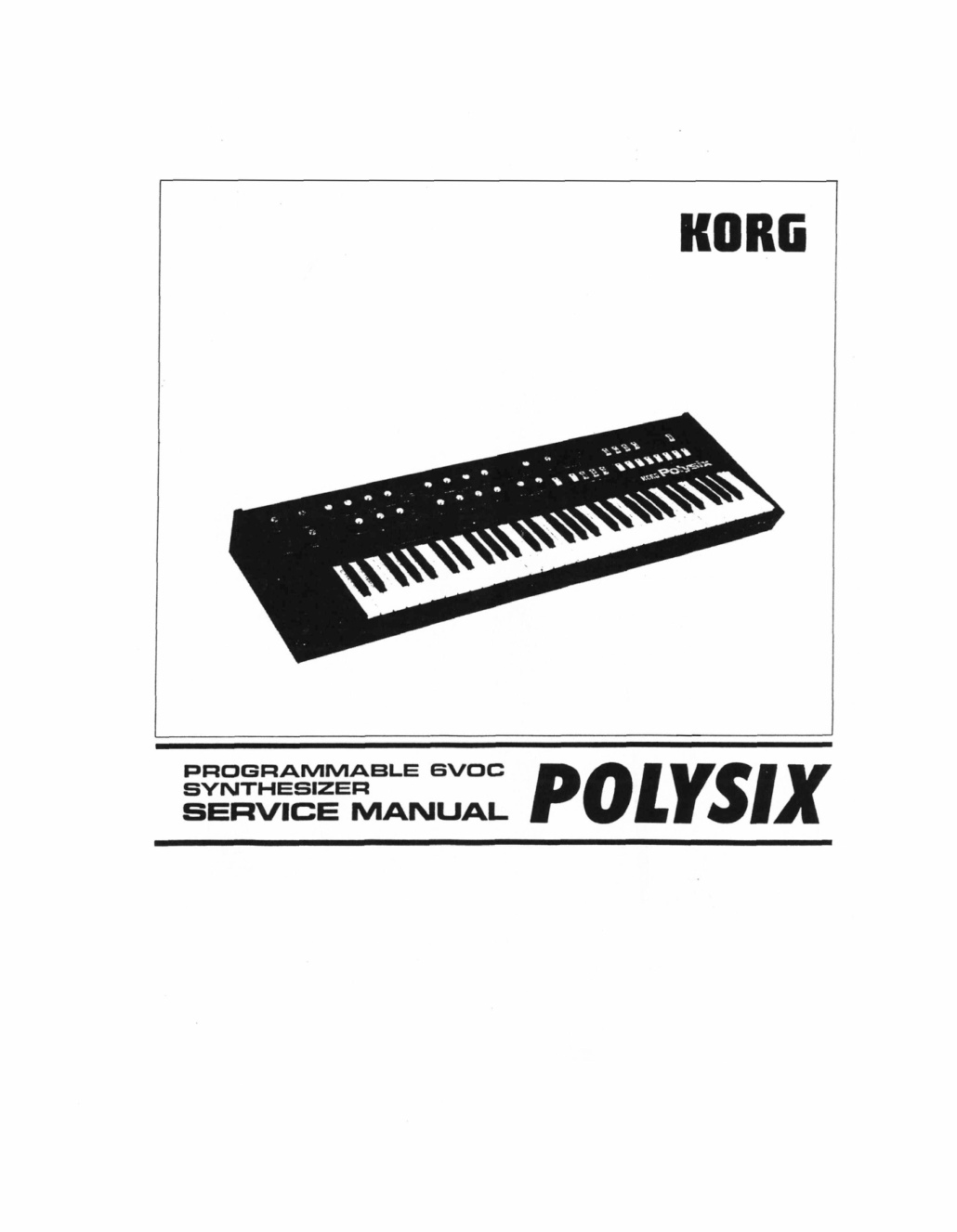 Première page de POLYSIX SERVICE MANUAL ocr