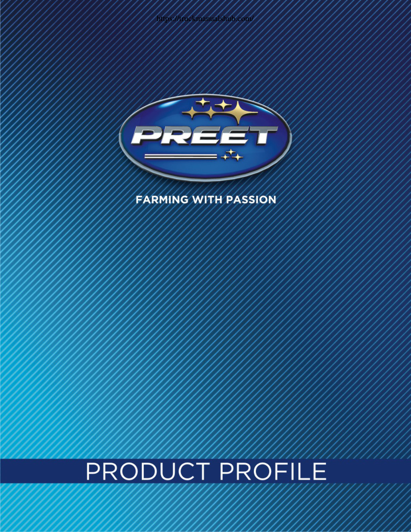 Première page de Preet Tractors Technical Specifications