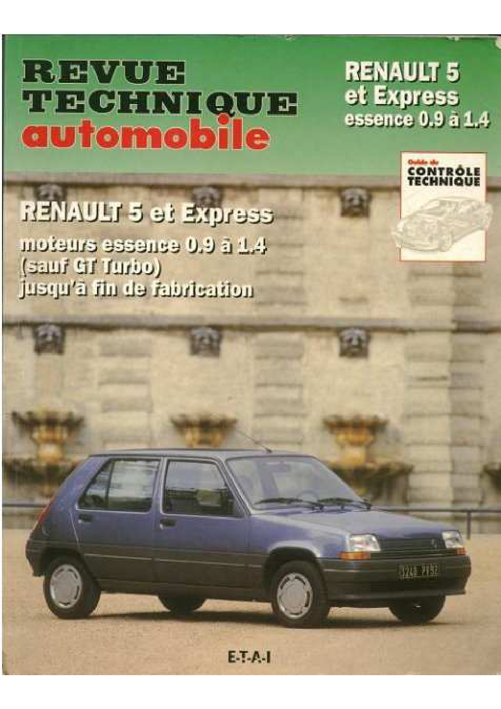Première page de RTA Renault Super 5 et Express ess rta