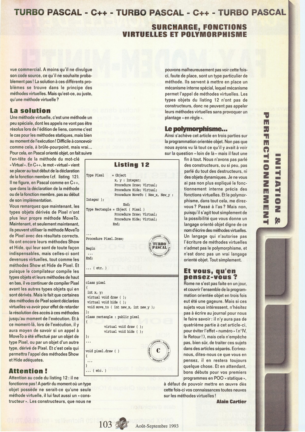 Première page de ReponseMicro numero11 03