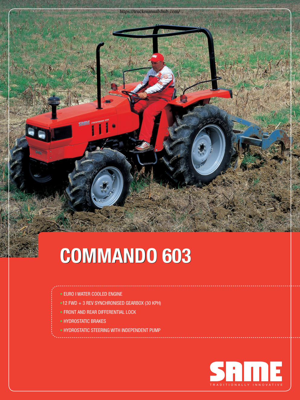 Première page de Same Commando 603 Technical Specifications
