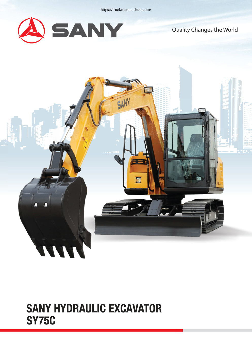 Première page de Sany Excavators SY75C