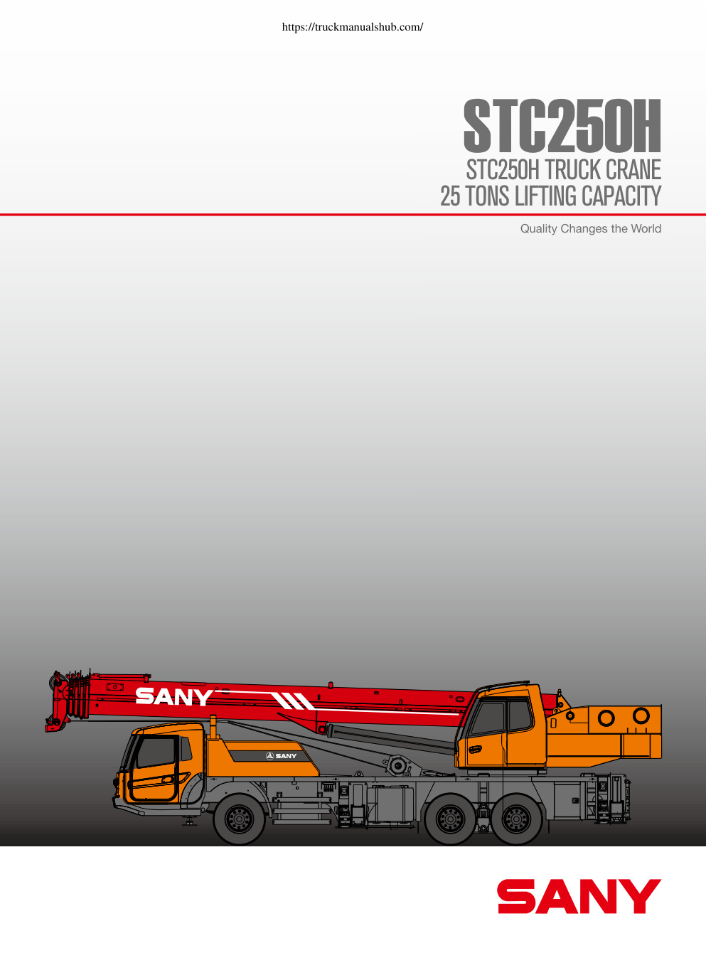 Première page de Sany STC250H Truck Crane