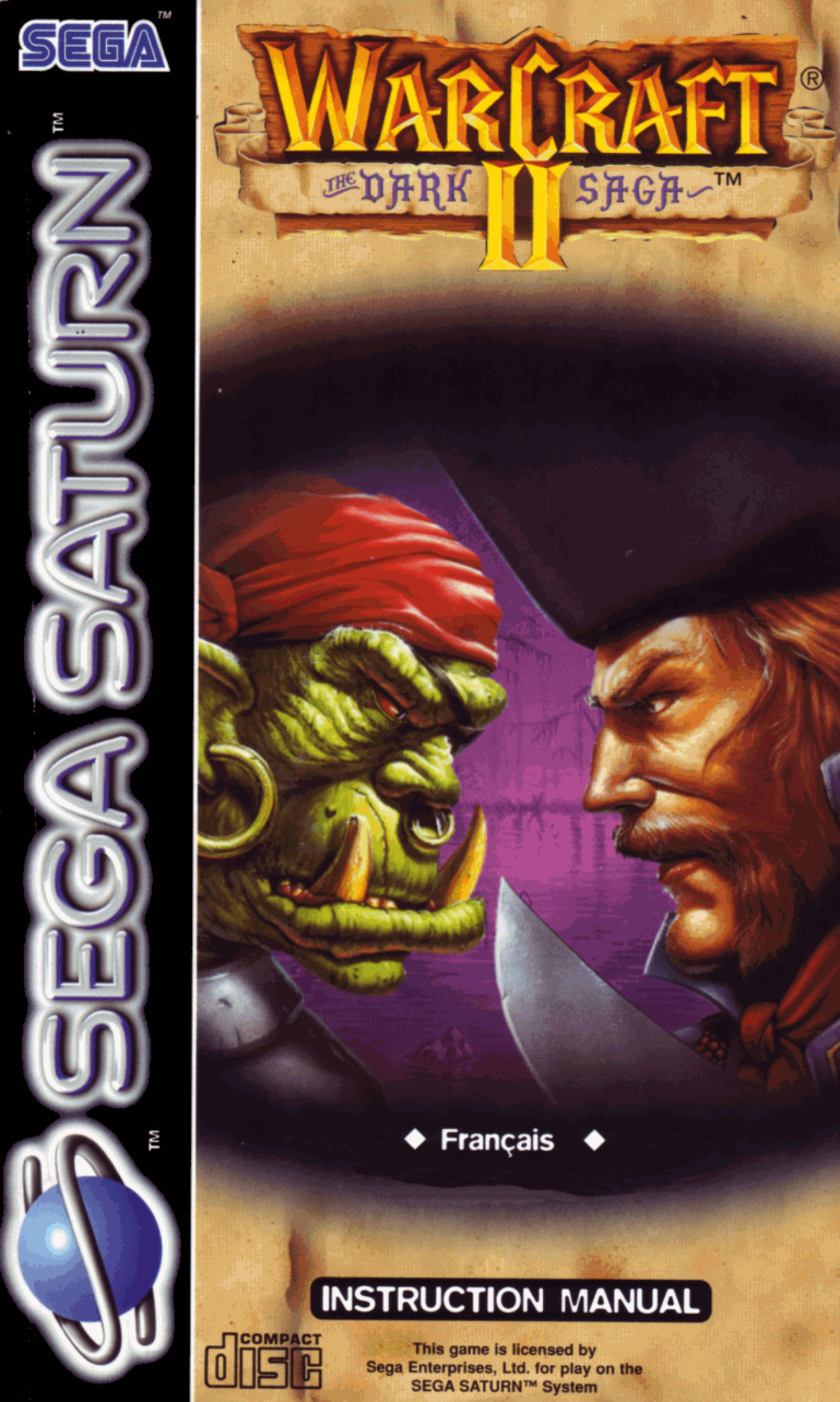 Première page de Sega Saturn Warcraft II the dark saga Fr Notice d utilisation