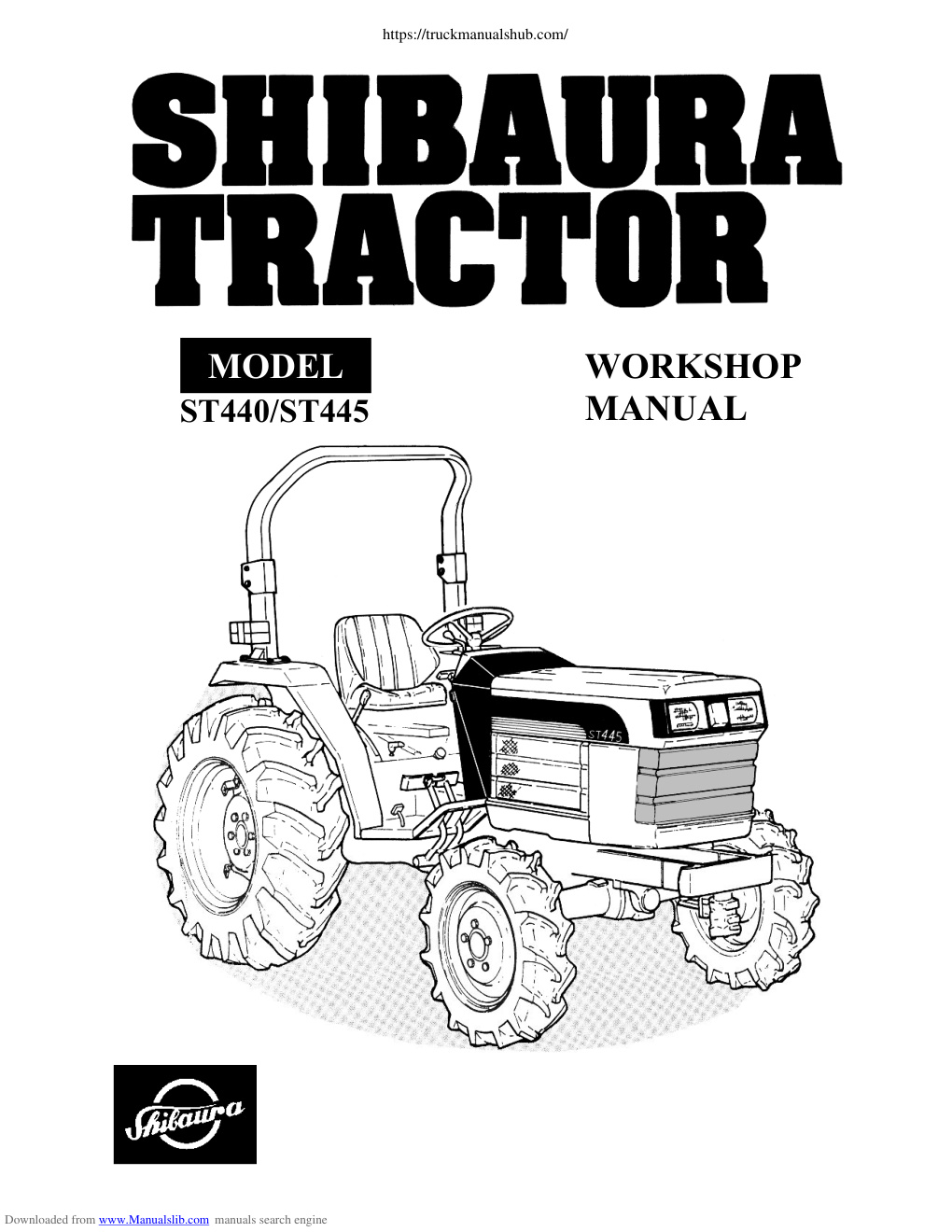 Première page de Service Manual for the Shibaura ST440 445 PDF