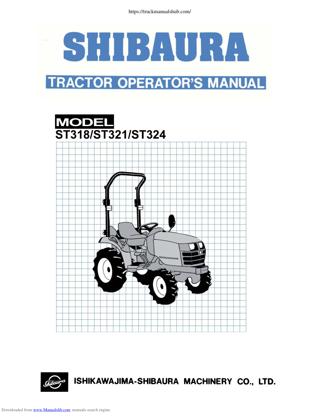 Première page de Shibaura ST318 ST321 ST324 Operator s Manual