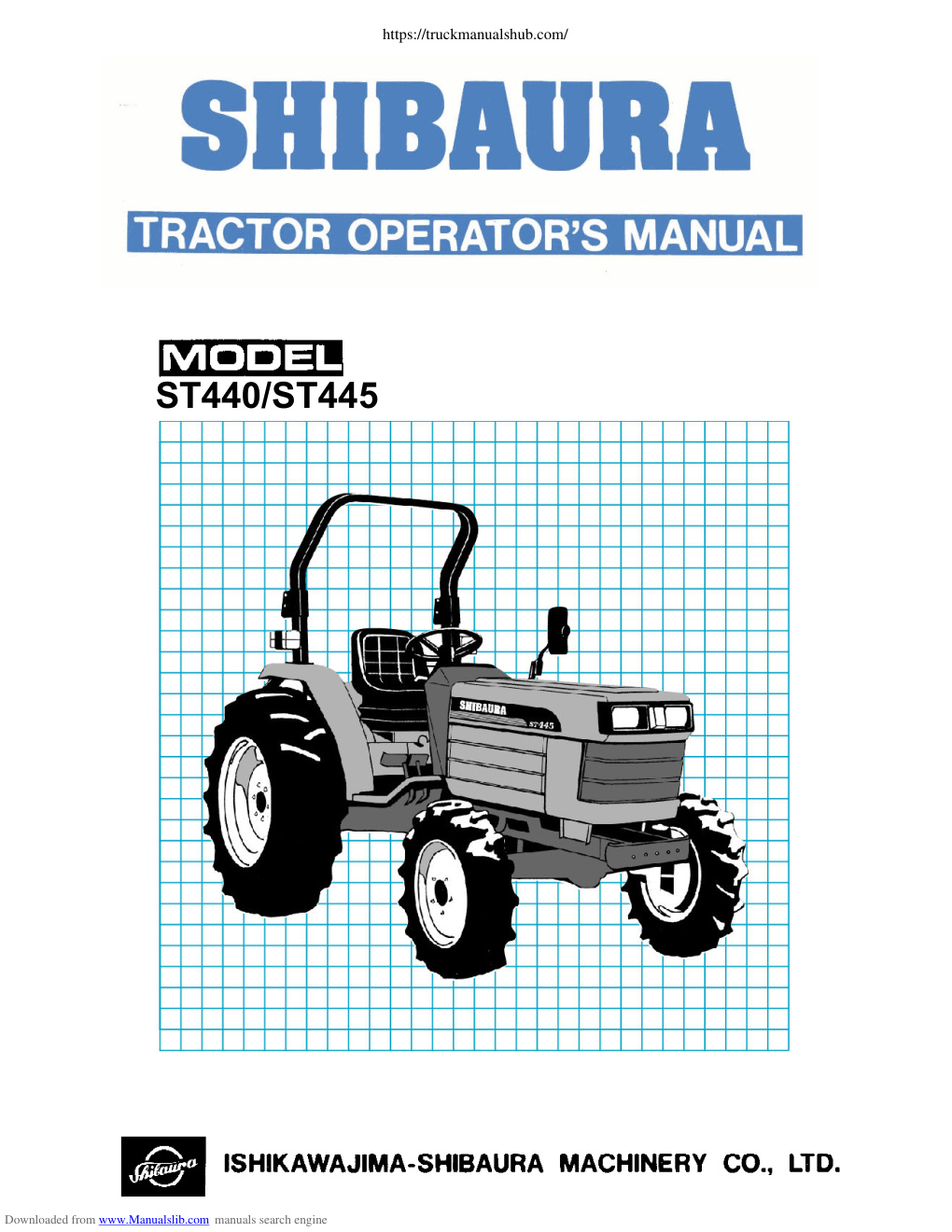 Première page de Shibaura ST440 445 Operator s Manual