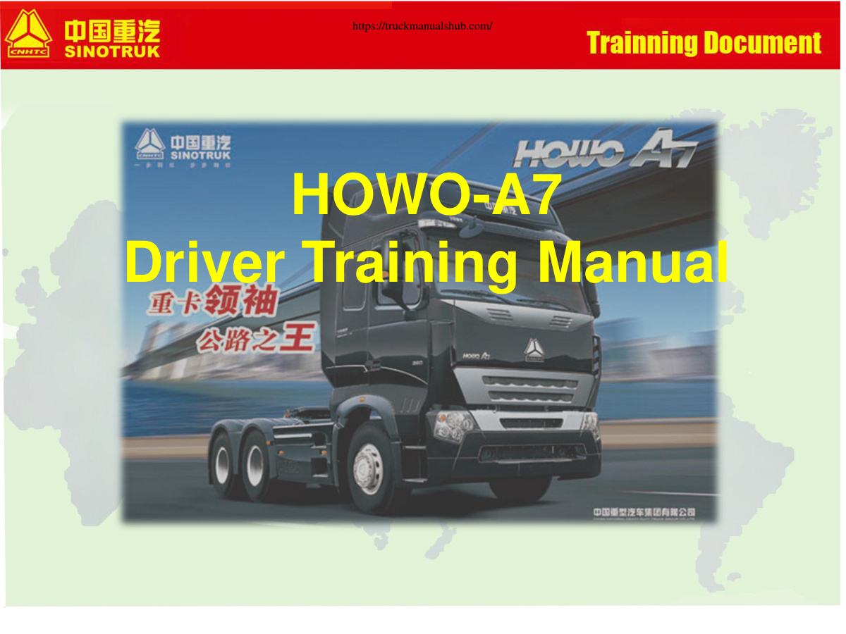 Première page de Sinotruk Howo A7 Driver Training Manual