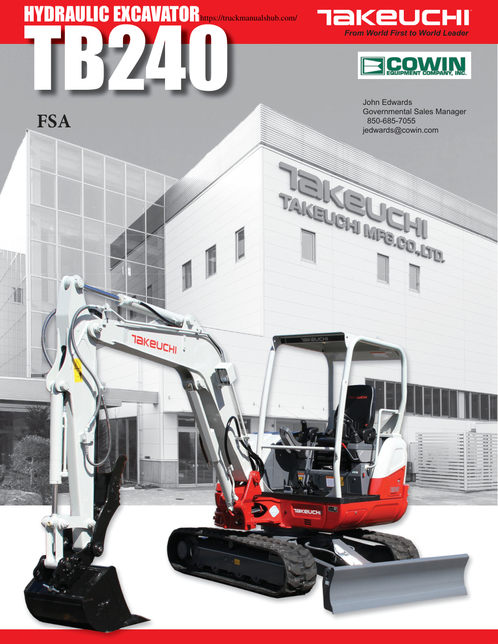 Première page de Takeuchi TB240 Manual