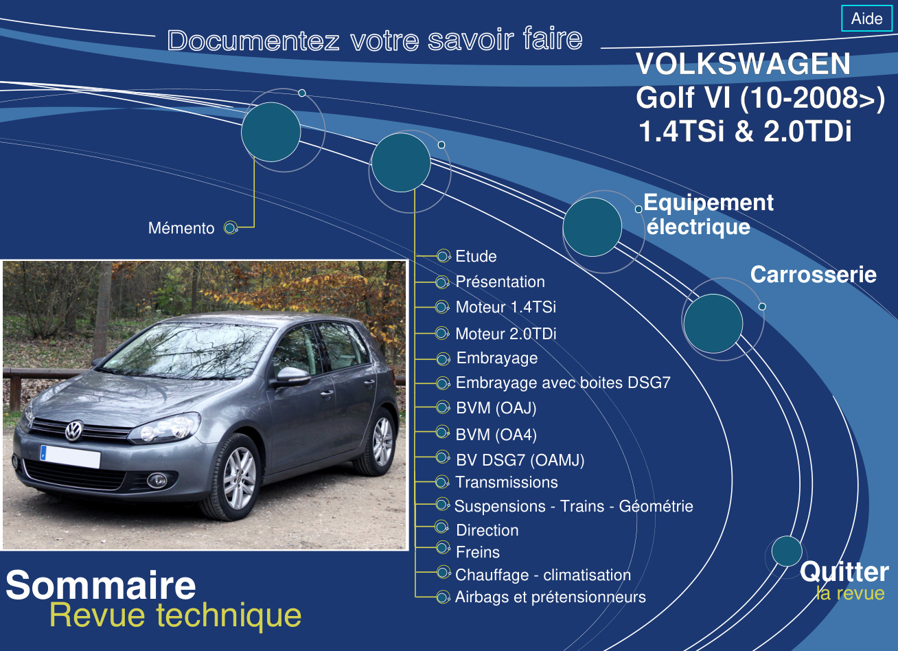 Première page de VW Golf VI 08 sommaire