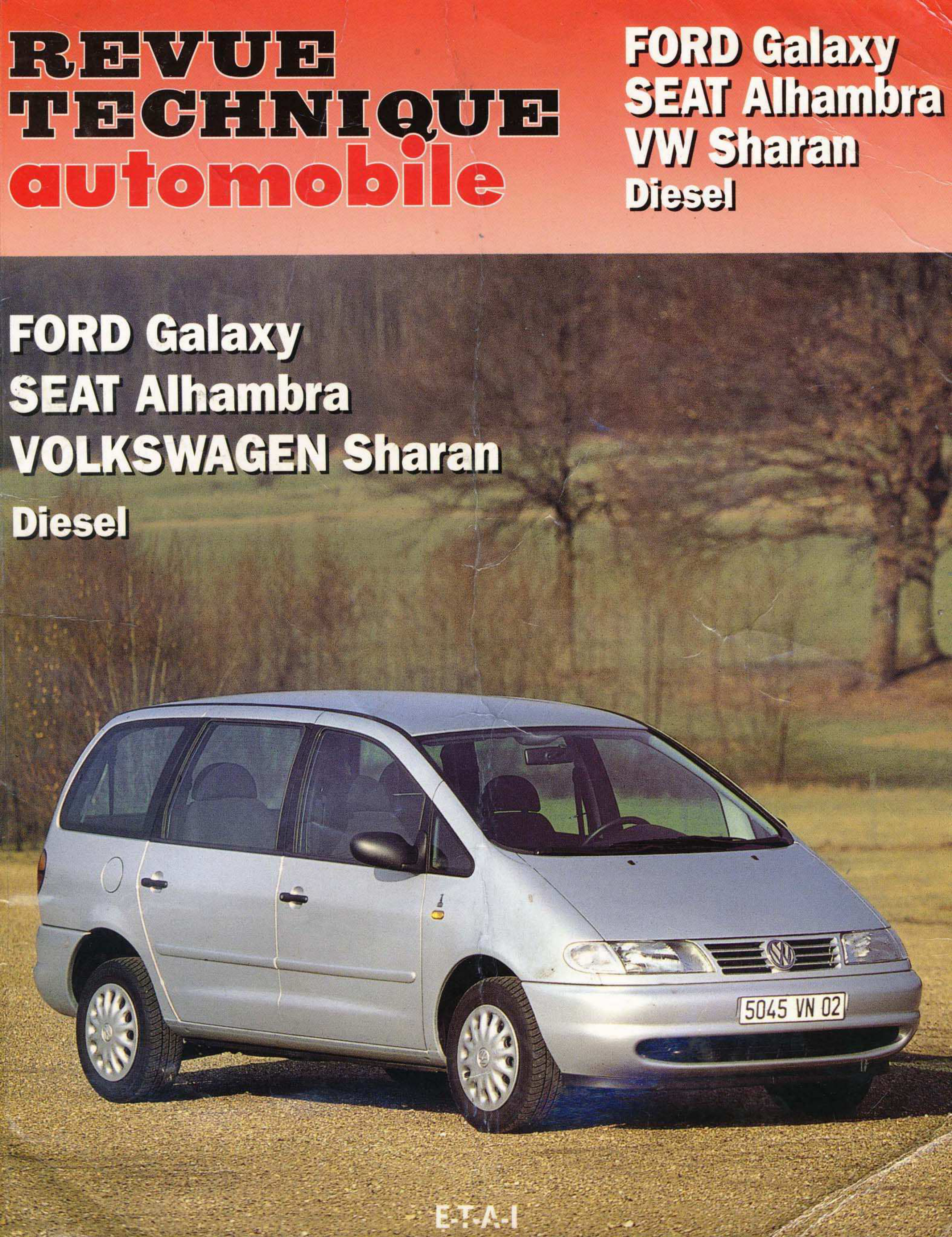 Première page de VW Sharan I ph1 D 96 Galaxy Sharan Alhambra diesel