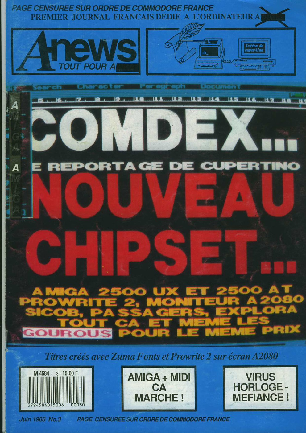 Première page de amiganews numero03