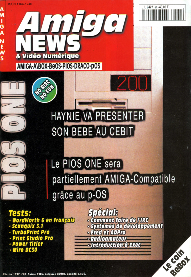 Première page de amiganews numero098