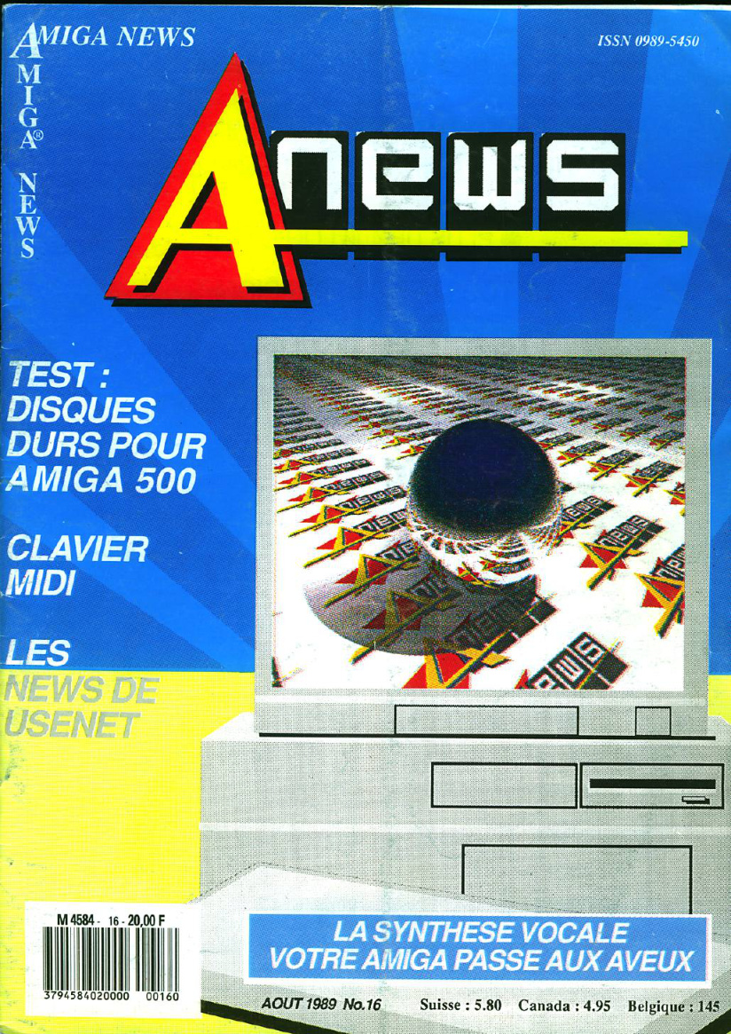 Première page de amiganews numero16