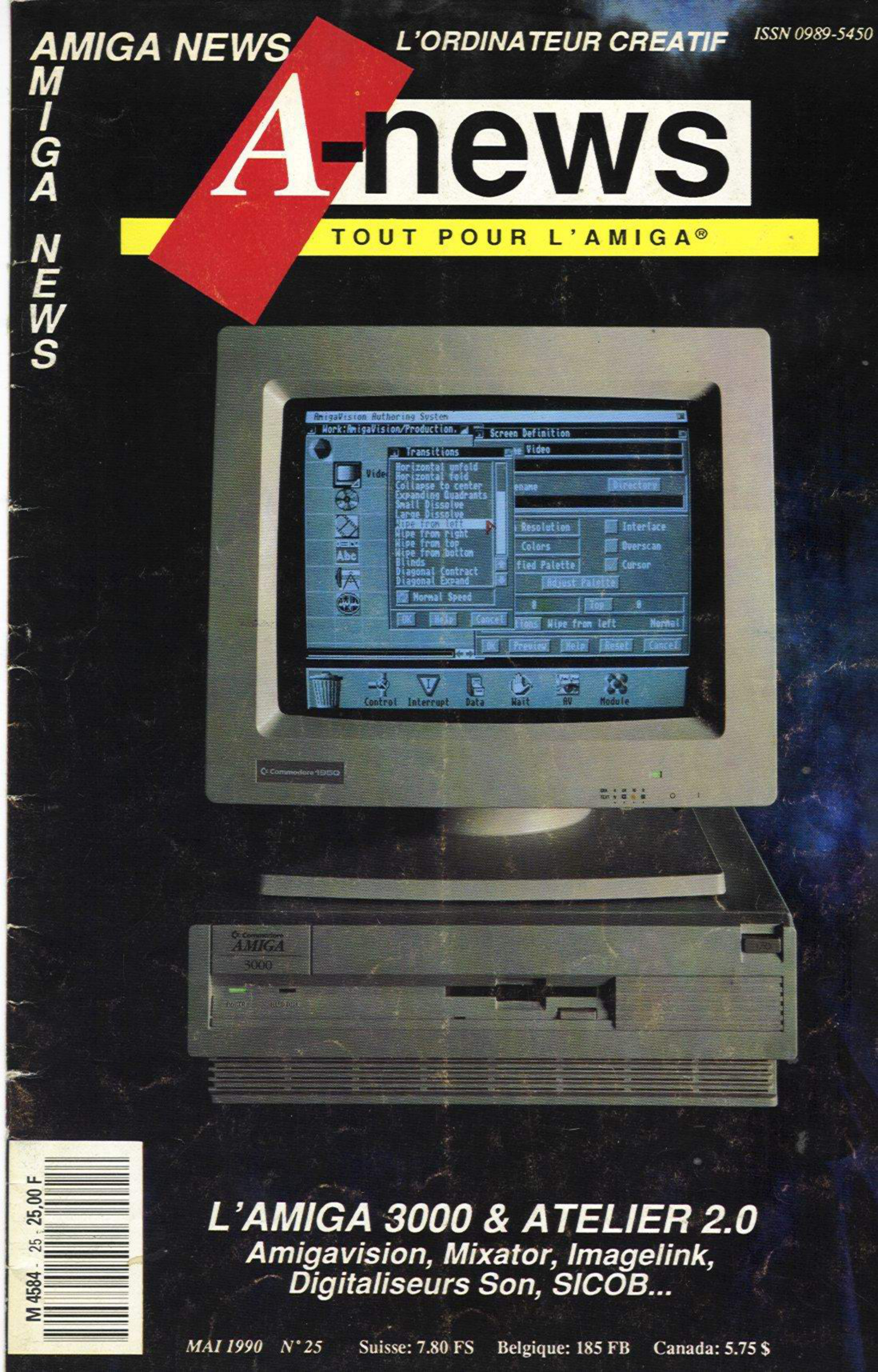 Première page de amiganews numero25