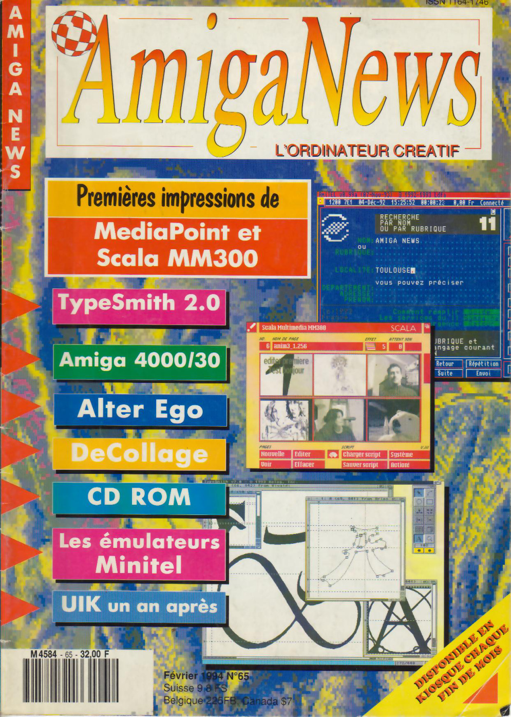 Première page de amiganews numero65