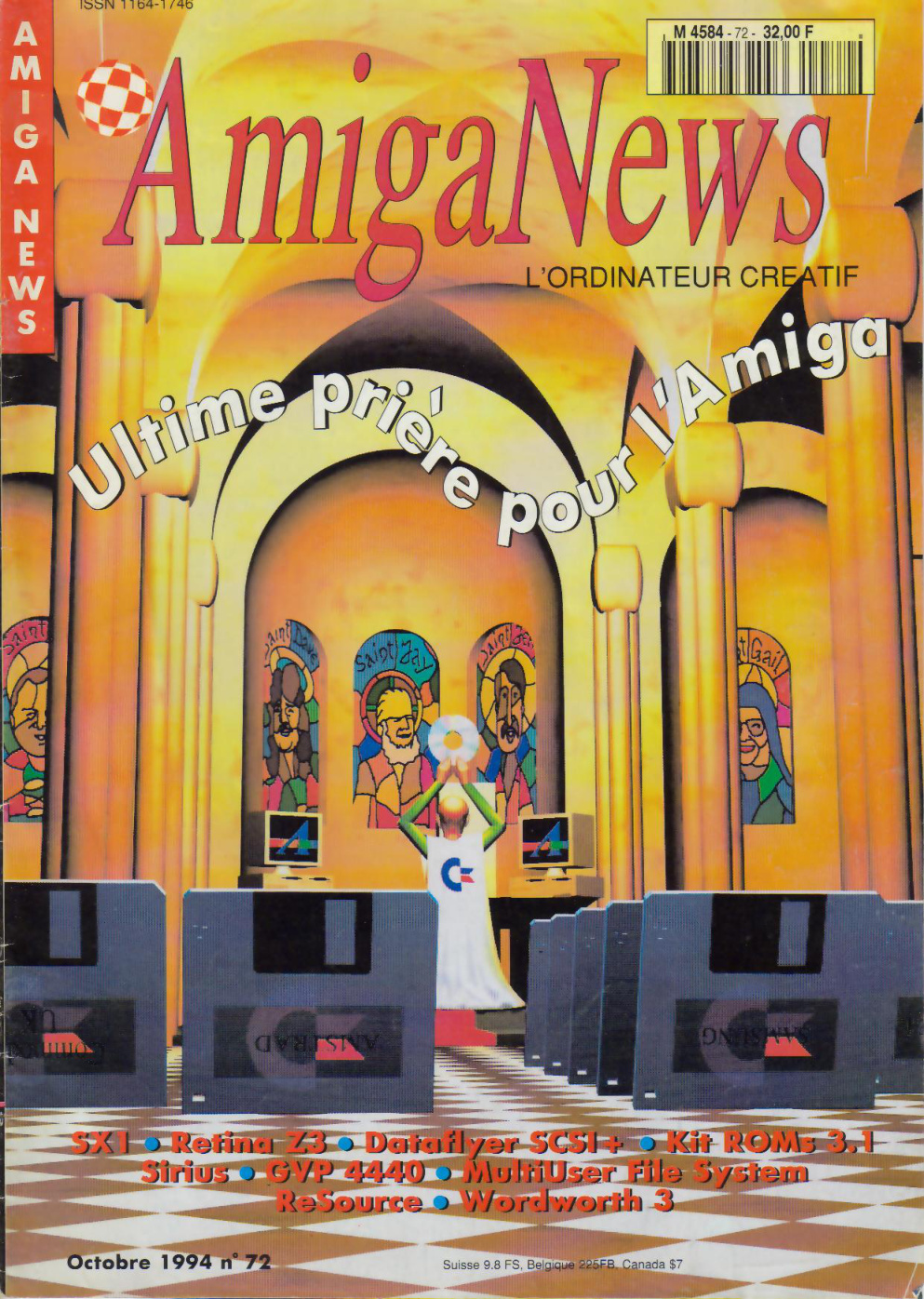 Première page de amiganews numero72