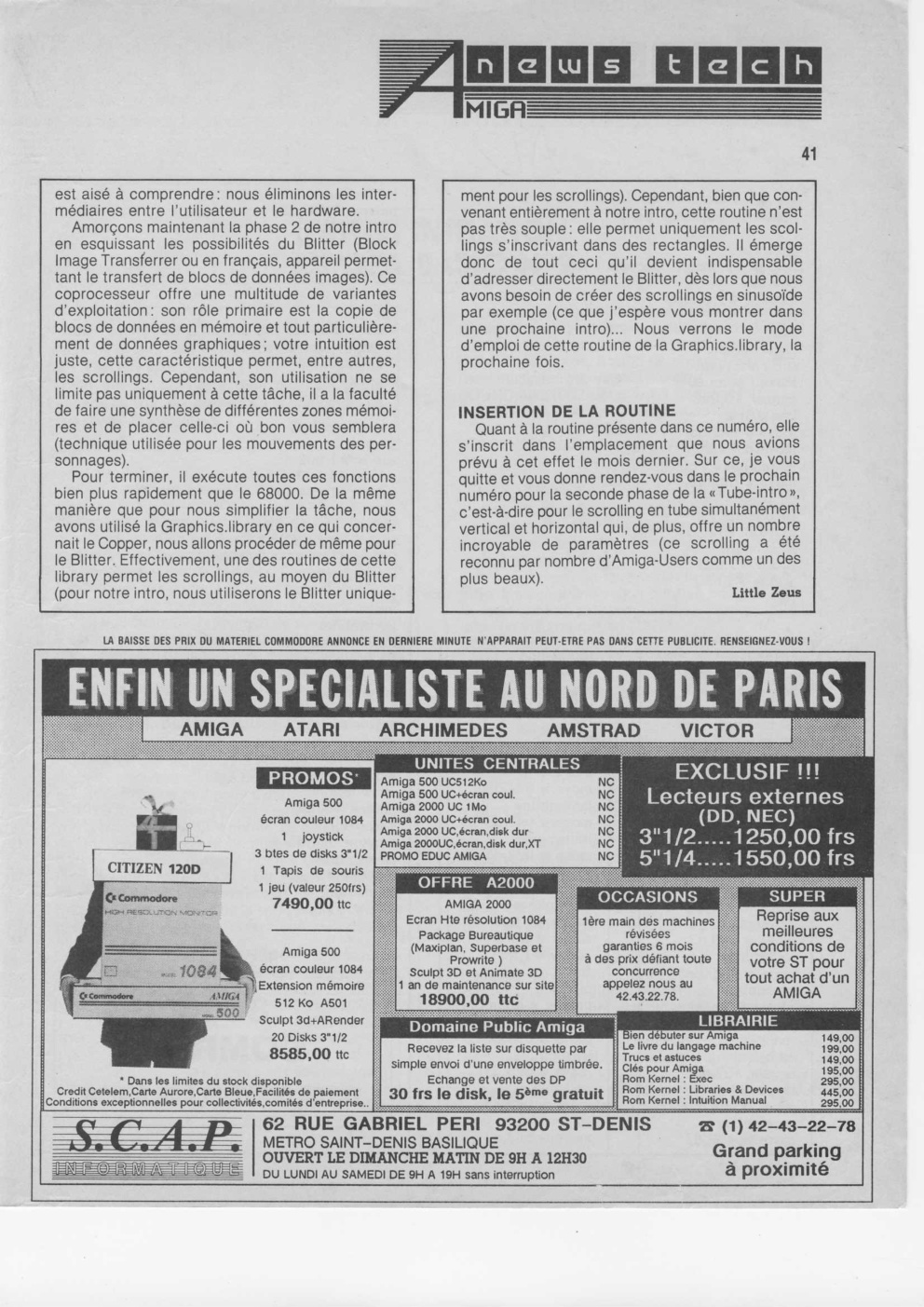 Première page de amiganewstech numero01