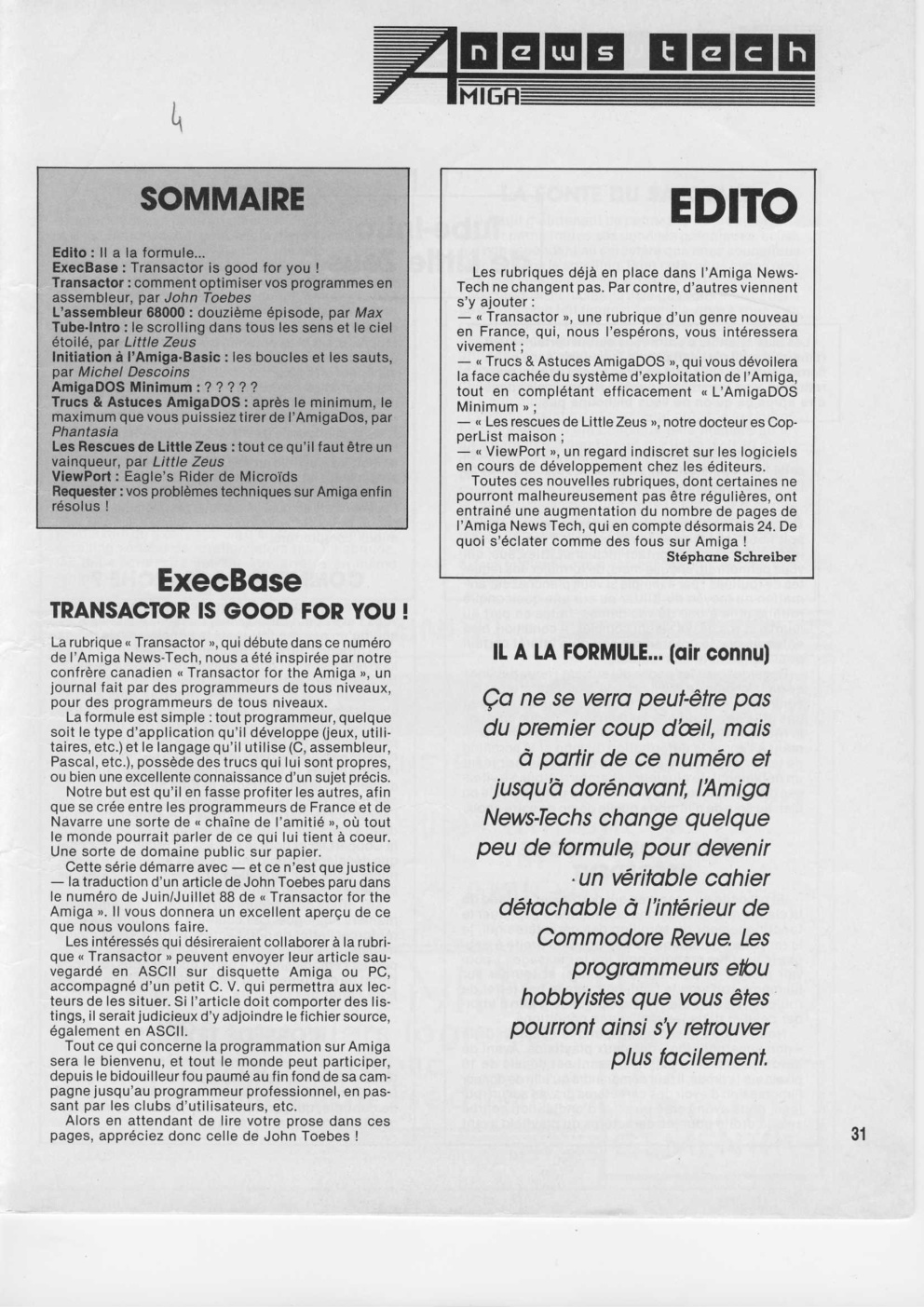 Première page de amiganewstech numero04