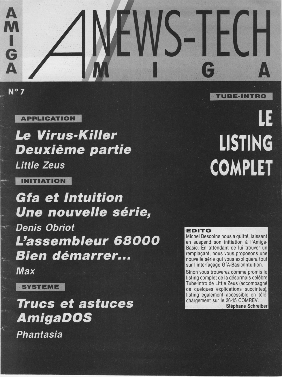 Première page de amiganewstech numero07