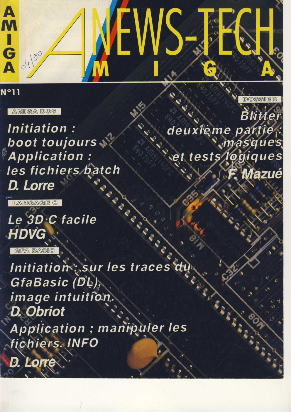 Première page de amiganewstech numero11