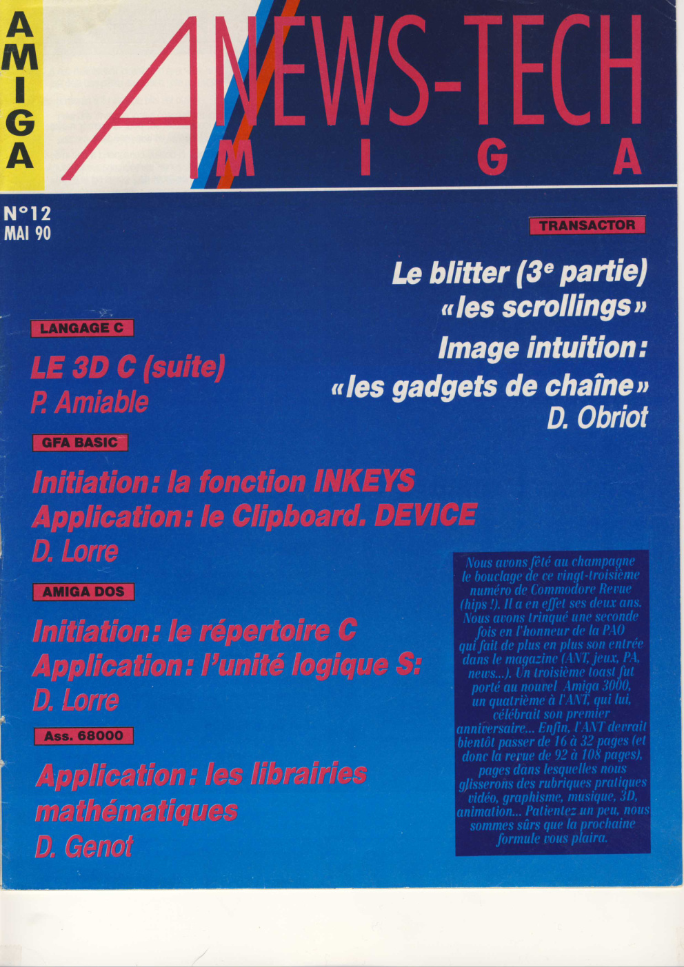 Première page de amiganewstech numero12