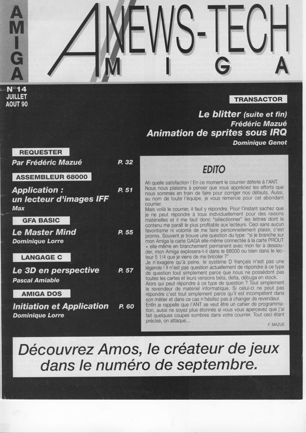Première page de amiganewstech numero14