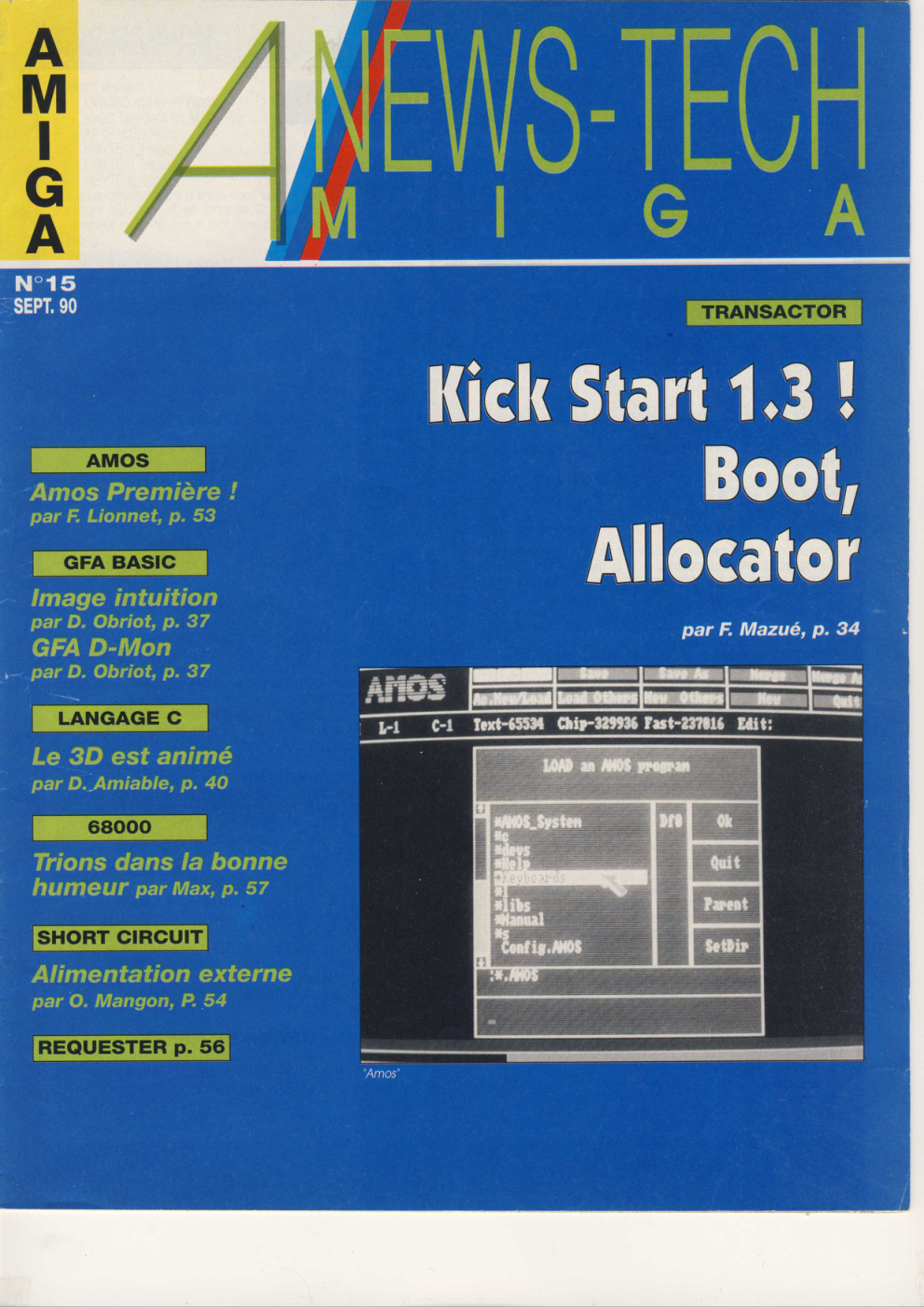 Première page de amiganewstech numero15