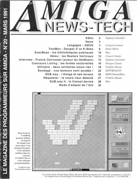 Première page de amiganewstech numero20
