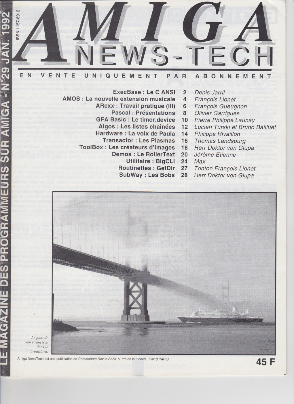 Première page de amiganewstech numero29