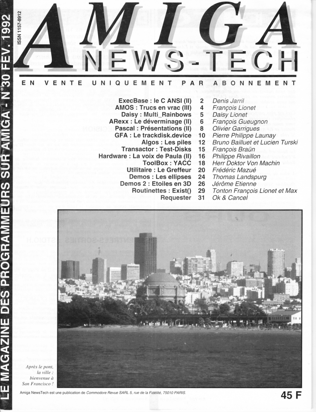 Première page de amiganewstech numero30