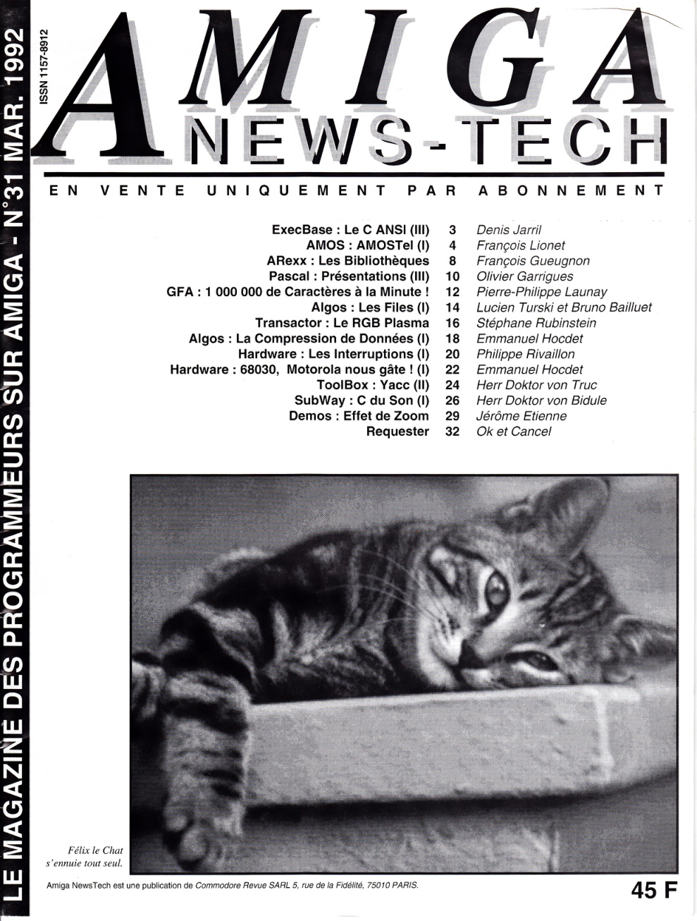 Première page de amiganewstech numero31