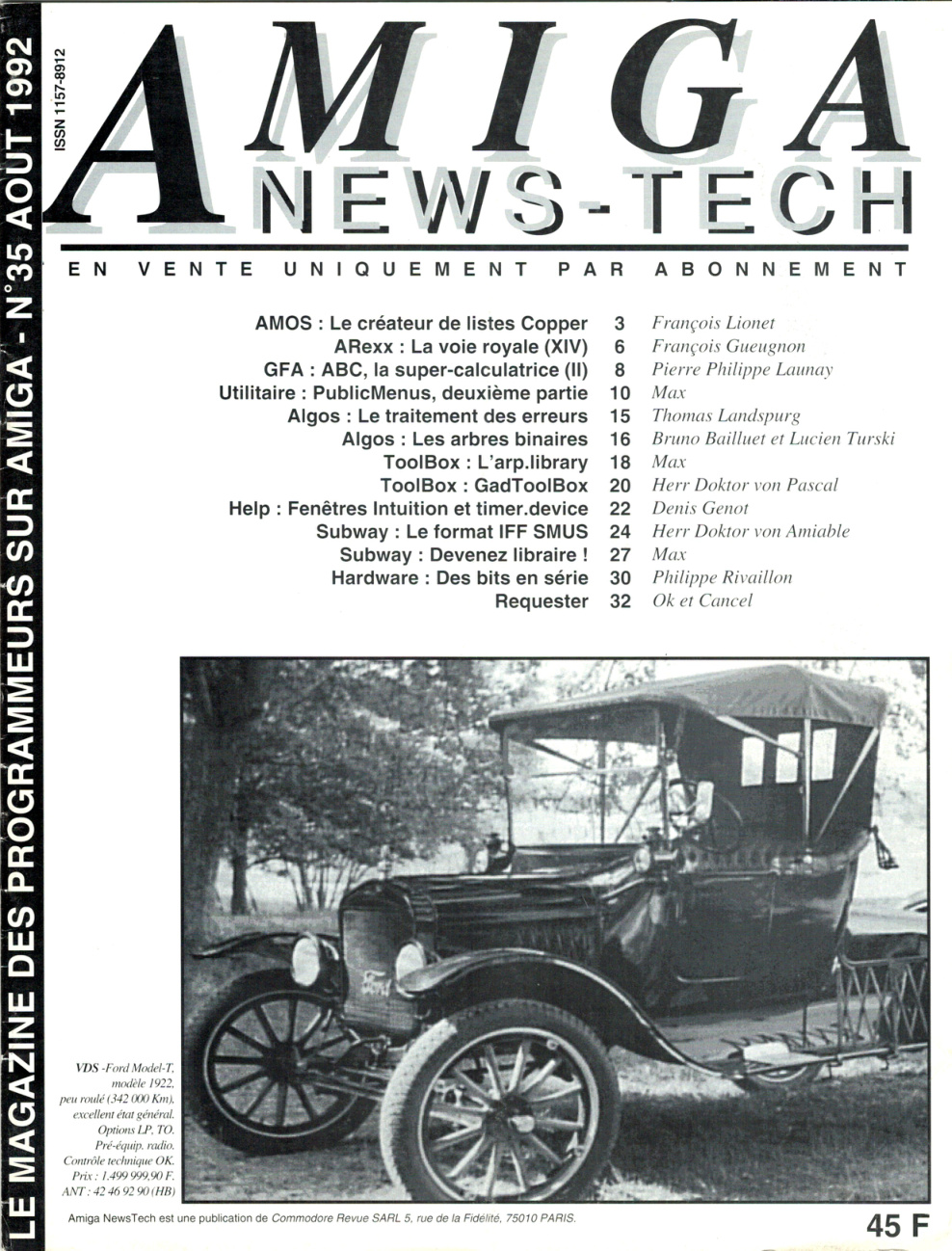 Première page de amiganewstech numero35