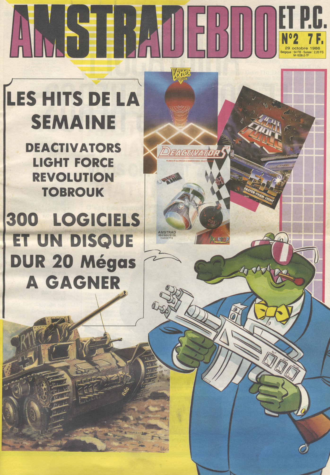 Première page de amstradhebdoetpc numero02