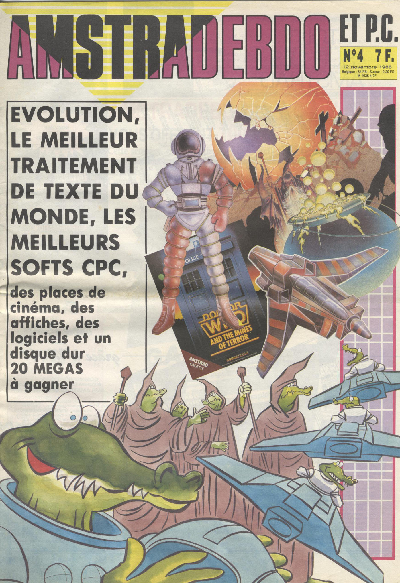 Première page de amstradhebdoetpc numero04