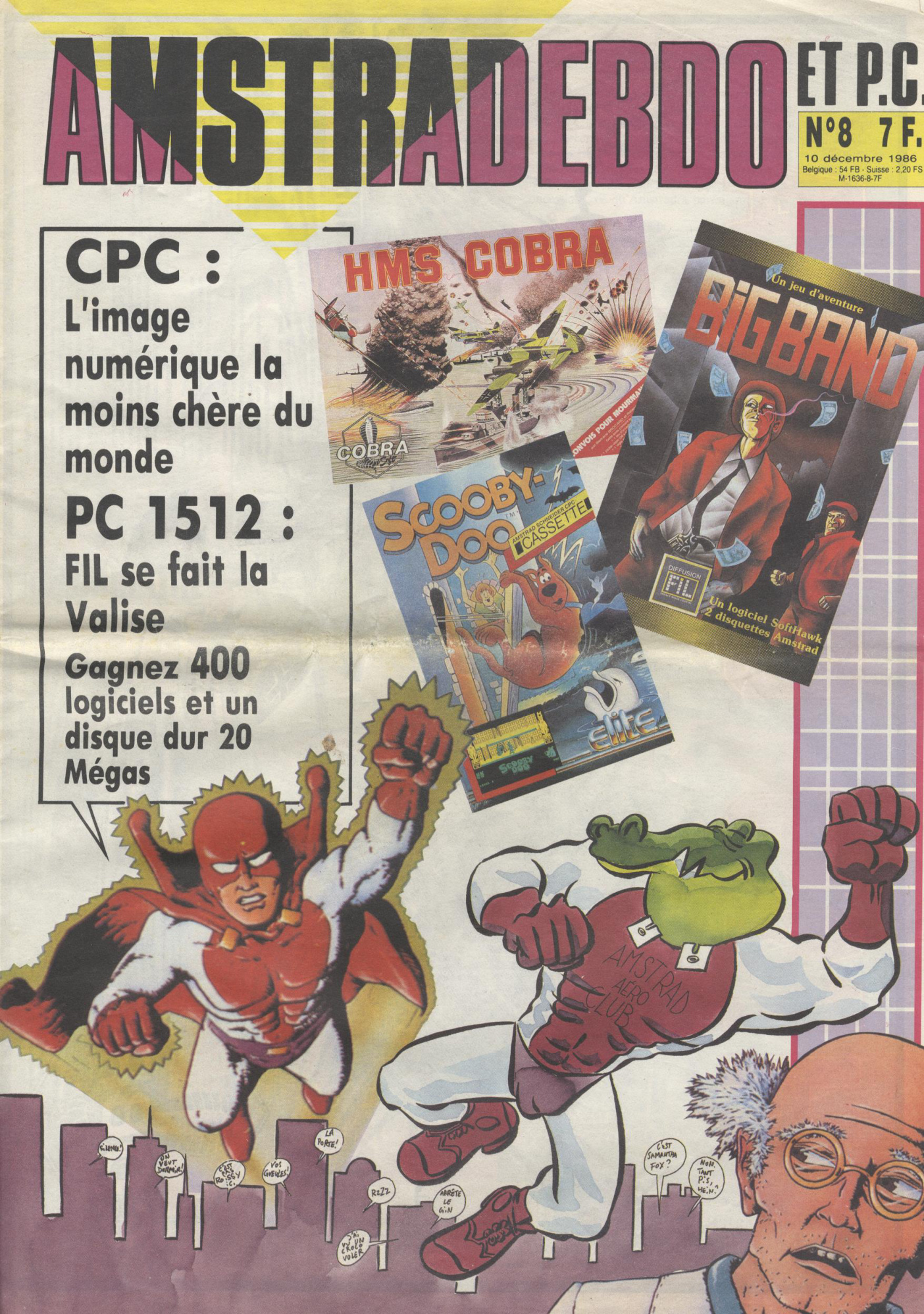 Première page de amstradhebdoetpc numero08