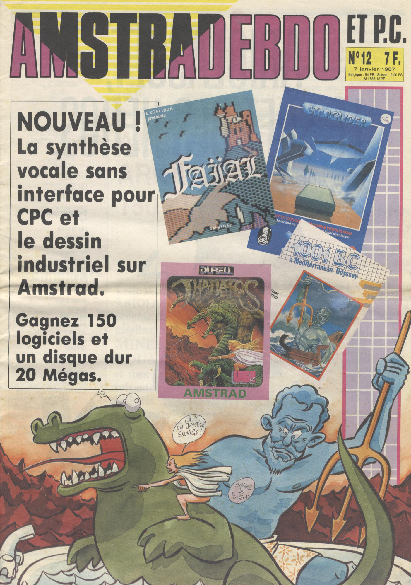 Première page de amstradhebdoetpc numero12