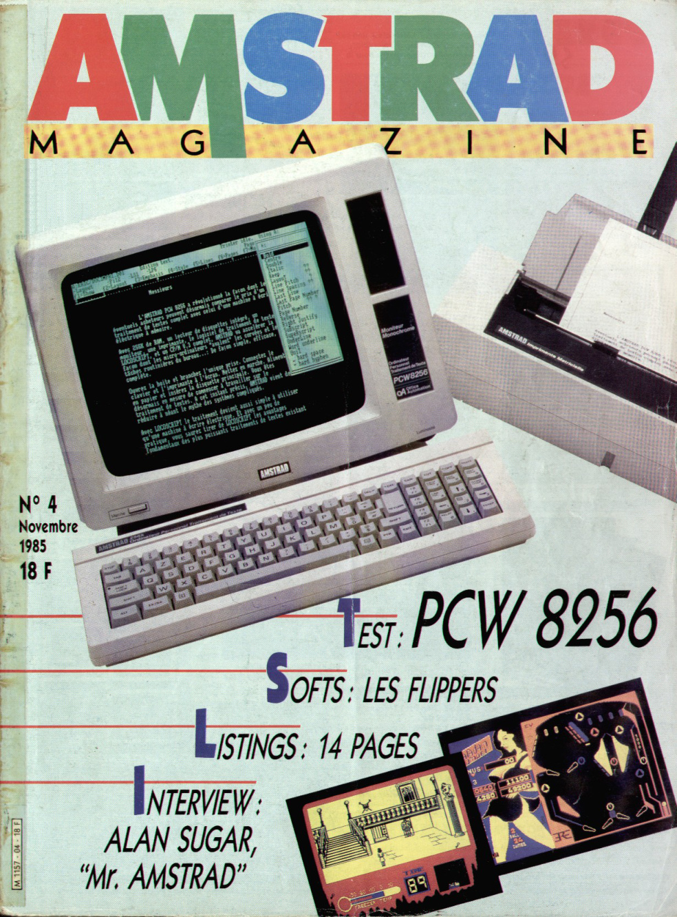 Première page de amstradmagazine numero04