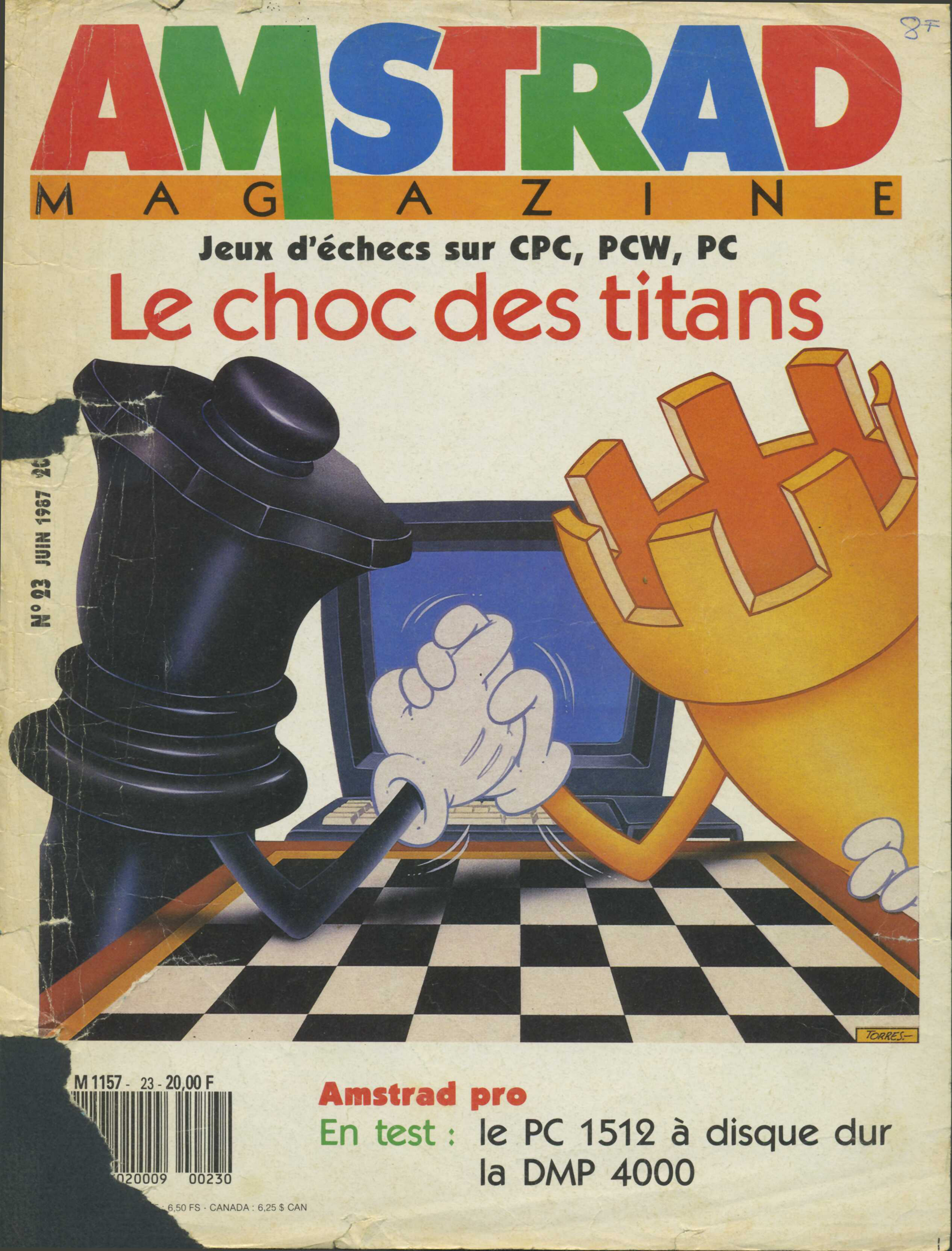 Première page de amstradmagazine numero23