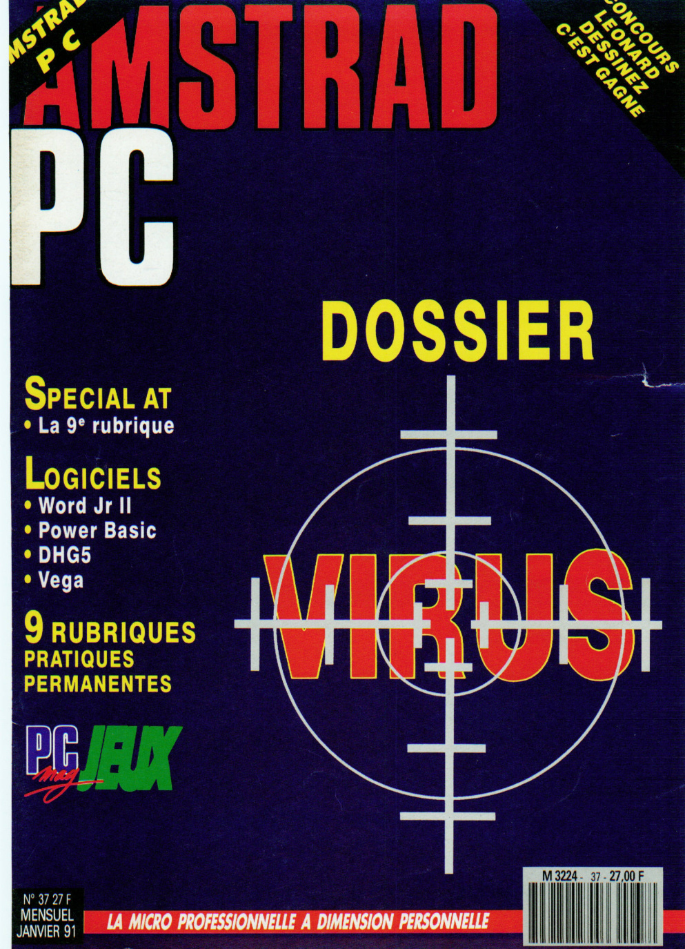 Première page de amstradpcmag numero37