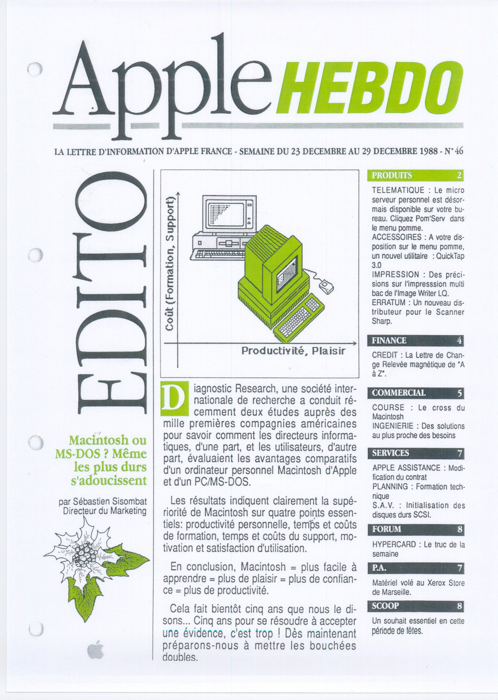 Première page de applehebdo numero46