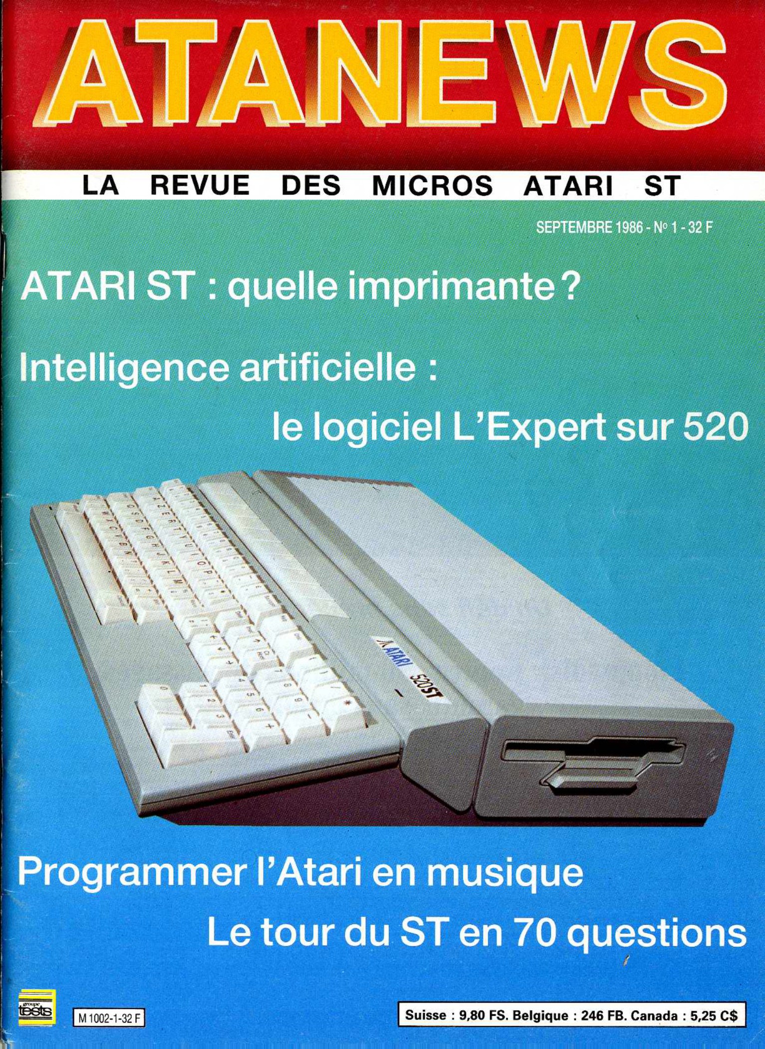 Première page de atanews numero01