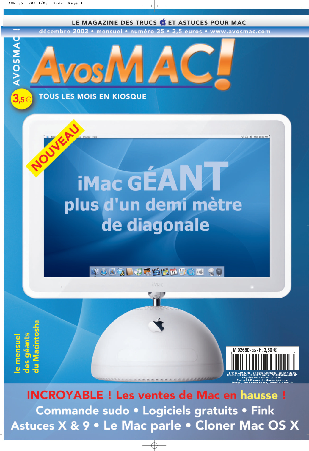 Première page de avosmac numero35