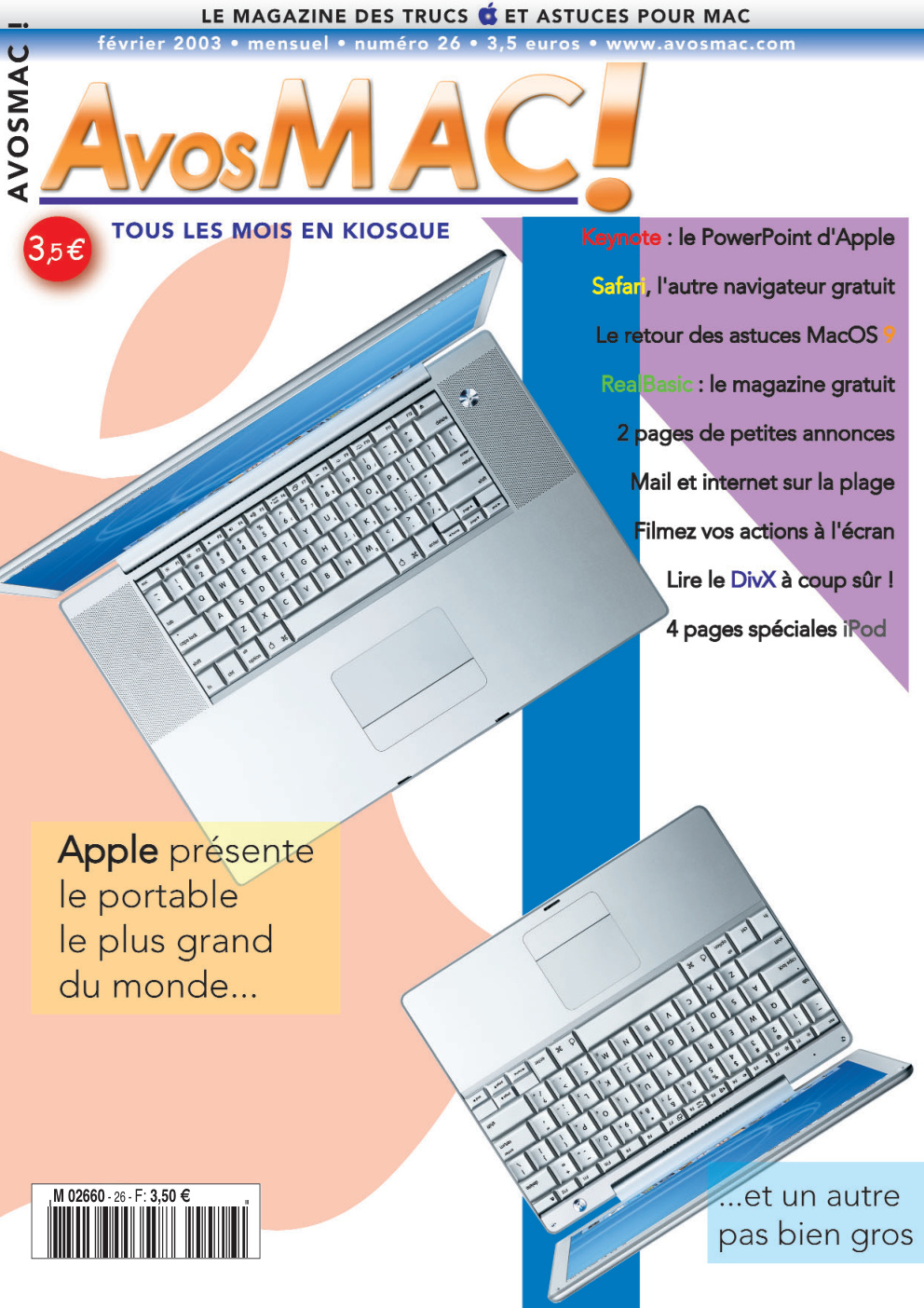 Première page de avosmac numeroannee2003 02