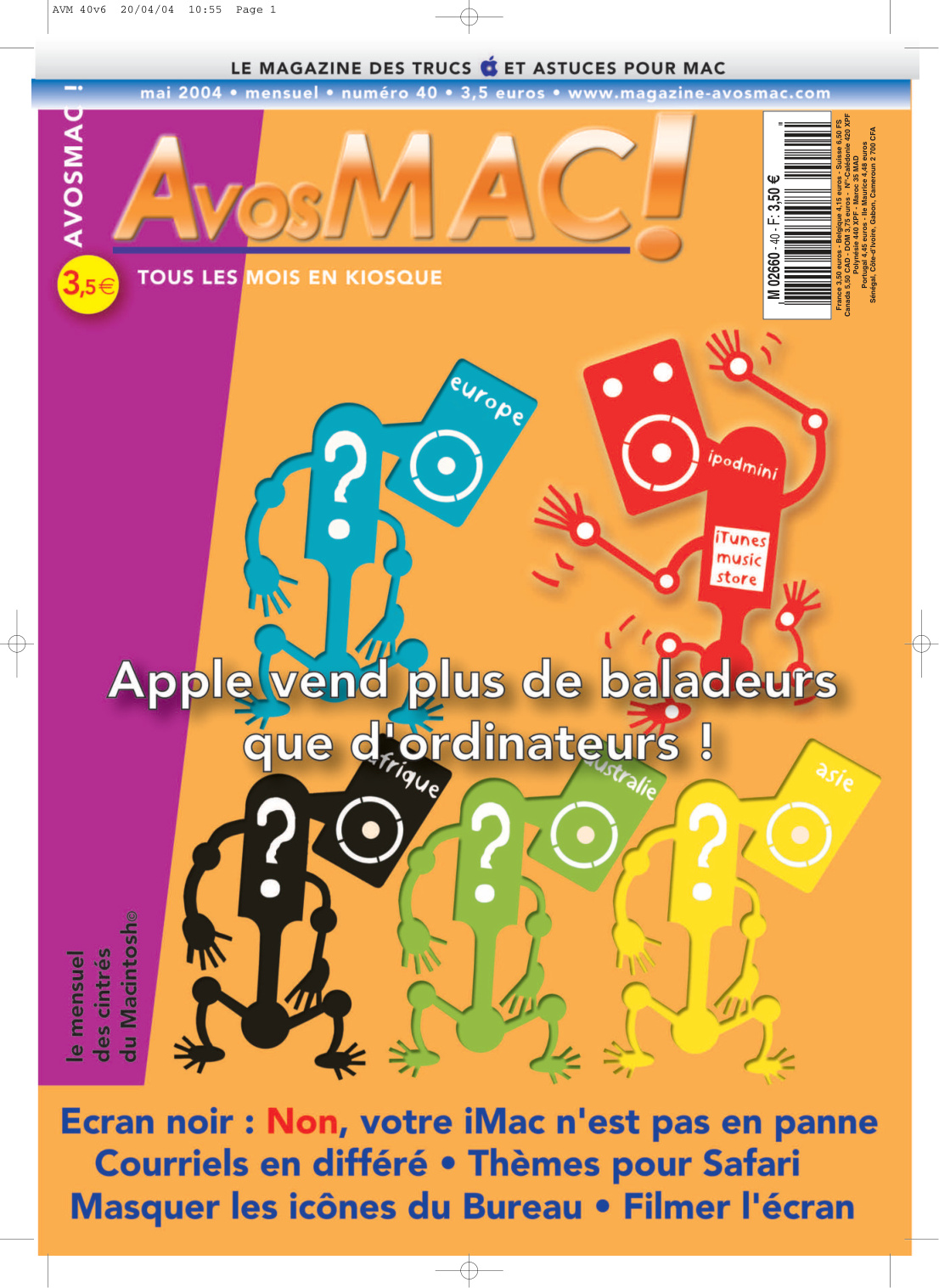 Première page de avosmac numeroannee2004 05
