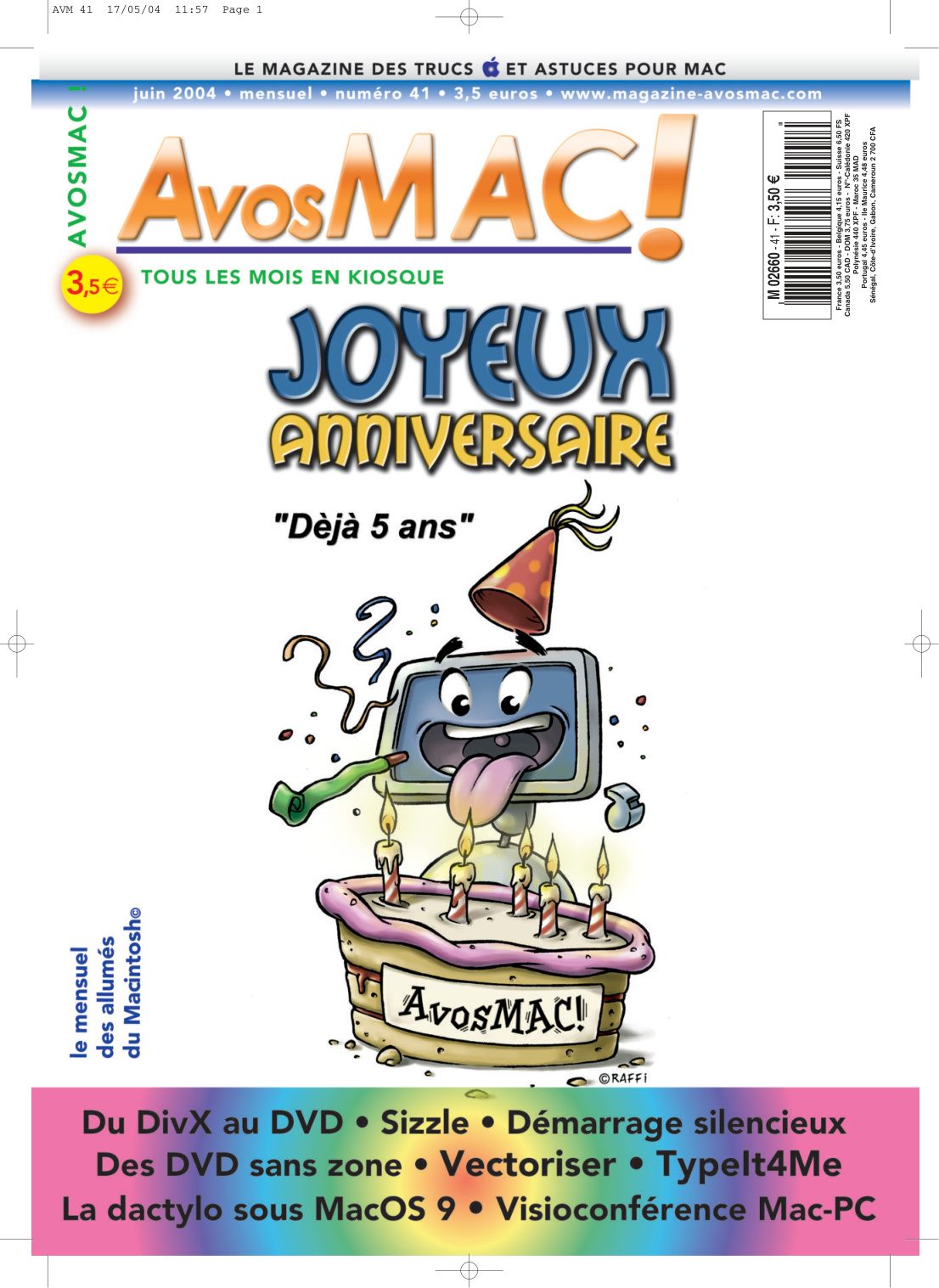 Première page de avosmac numeroannee2004 06