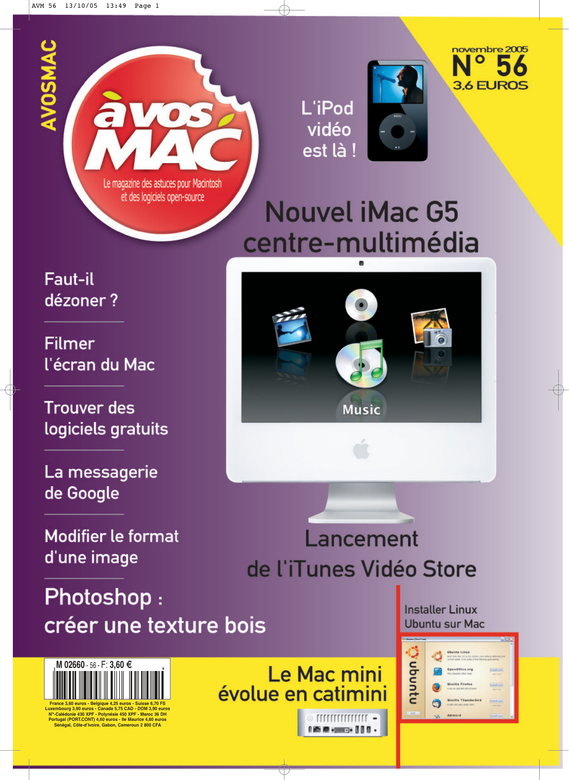 Première page de avosmac numeroannee2005 09
