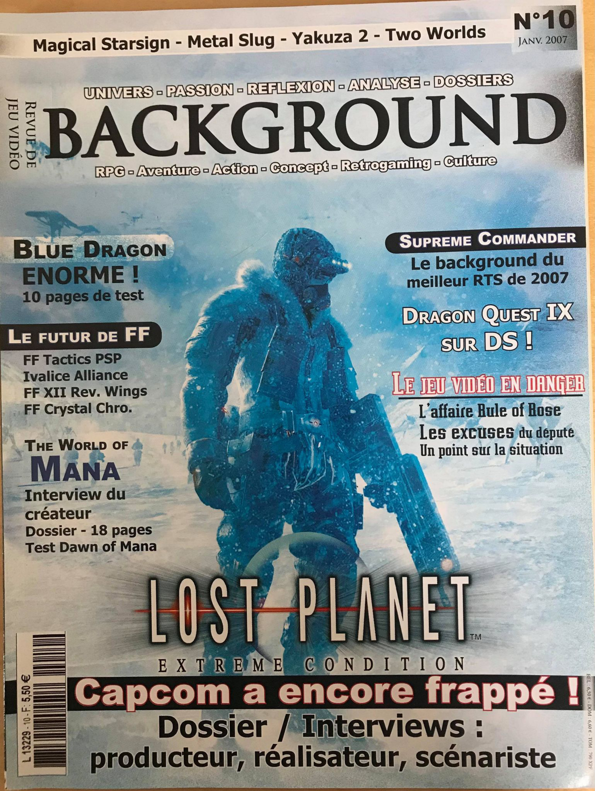 Première page de background numero10