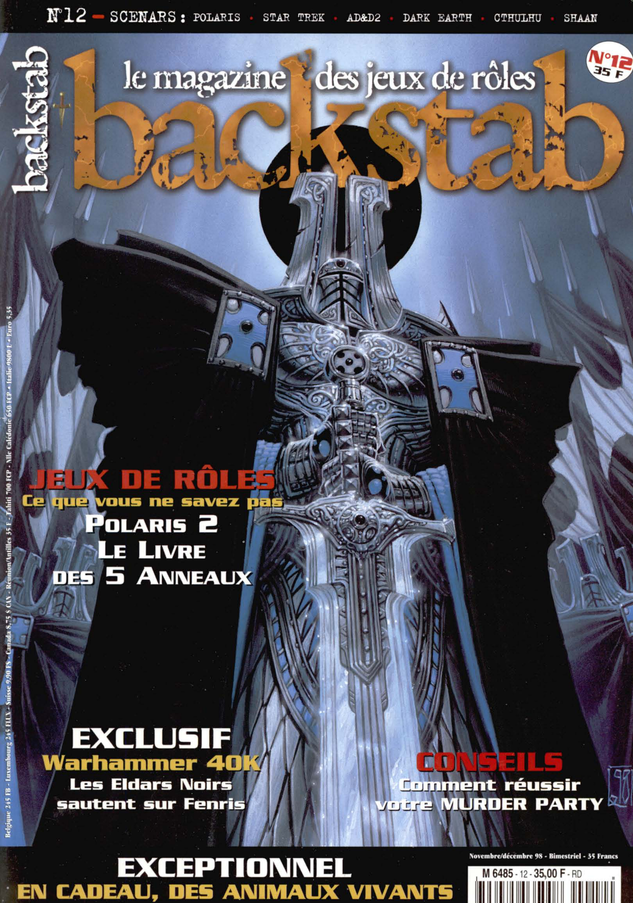 Première page de backstab numero12